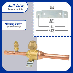 Appli Parts APBV-038 Valvula de Cierre 3/8 pulg tipo Bola de conexion soldable con puerto de servicio SAE de 1/4 de pulg presion maxima de trabajo 610 psi temperaturas de -30 C a 120 C longitud total 165 mm Appli Parts APBV-038 Valvula de Cierre 3/8 pulg tipo Bola de conexion soldable con puerto de servicio SAE de 1/4 de pulg presion maxima de trabajo 610 psi temperaturas de -30 C a 120 C longitud total 165 mm