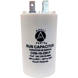 Appli Parts Condensador Capacitor de Marcha 16 Mfd uF (microfaradios) 250VAC CBB60 Cuerpo plastico para bombas de agua y otras aplicaciones Redondo UL E476928 8 cm Alto 4 cm Ancho CON-15-250-P Appli Parts Condensador Capacitor de Marcha 16 Mfd uF (microfaradios) 250VAC CBB60 Cuerpo plastico para bombas de agua y otras aplicaciones Redondo UL E476928 8 cm Alto 4 cm Ancho CON-15-250-P