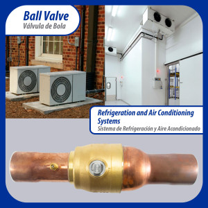 Appli Parts APBV-258 Valvula de Cierre 2-5/8 pulg tipo Bola de conexion soldable con puerto de servicio SAE de 1/4 de pulg presion maxima de trabajo 610 psi temperaturas de -30 C a 120 C longitud total 377 mm Appli Parts APBV-258 Valvula de Cierre 2-5/8 pulg tipo Bola de conexion soldable con puerto de servicio SAE de 1/4 de pulg presion maxima de trabajo 610 psi temperaturas de -30 C a 120 C longitud total 377 mm