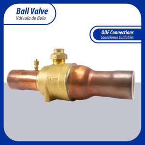 Appli Parts APBV-258 Valvula de Cierre 2-5/8 pulg tipo Bola de conexion soldable con puerto de servicio SAE de 1/4 de pulg presion maxima de trabajo 610 psi temperaturas de -30 C a 120 C longitud total 377 mm Appli Parts APBV-258 Valvula de Cierre 2-5/8 pulg tipo Bola de conexion soldable con puerto de servicio SAE de 1/4 de pulg presion maxima de trabajo 610 psi temperaturas de -30 C a 120 C longitud total 377 mm