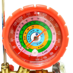 Appli Parts APMG-A3B36 Manometro R134,R22,R404,R410, Escala Presion psi, Escala Temperatura Fahrenheit, Cuerpo de Laton, Incluye adaptor 5/16 SAE a 1/4 SAE y Juego de Mangueras 90 cm 1/4 SAE Appli Parts APMG-A3B36 Manometro R134,R22,R404,R410, Escala Presion psi, Escala Temperatura Fahrenheit, Cuerpo de Laton, Incluye adaptor 5/16 SAE a 1/4 SAE y Juego de Mangueras 90 cm 1/4 SAE