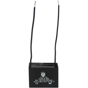 Appli Parts Condensador Capacitor de ventilador 8 mfd (microfaradios) uf 250VAC con 2 cables compatible con cualquier marca de igual capacitancia 4.7cm Ancho 2.2cm Prof 3.4cm Alto CAP-8-250-2C Appli Parts Condensador Capacitor de ventilador 8 mfd (microfaradios) uf 250VAC con 2 cables compatible con cualquier marca de igual capacitancia 4.7cm Ancho 2.2cm Prof 3.4cm Alto CAP-8-250-2C