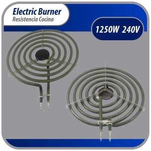MP21YA Appli Parts Resistencia Cocina Estufa 4 Vueltas,8 pulg, 2100 W, 240 V, Compatible con Whirlpool 8053268, 9761345, 8053268, 9761345, 4165352, 4389732, 4163771, 877983, 879066, TS5W8221SS
