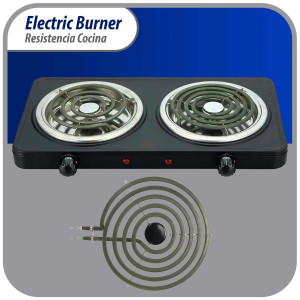 MP21YA Appli Parts Resistencia Cocina Estufa 4 Vueltas,8 pulg, 2100 W, 240 V, Compatible con Whirlpool 8053268, 9761345, 8053268, 9761345, 4165352, 4389732, 4163771, 877983, 879066, TS5W8221SS