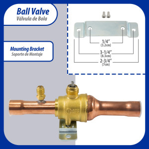 Appli Parts APBV-034 Valvula de Cierre 3/4 pulg tipo Bola de conexion soldable con puerto de servicio SAE de 1/4 de pulg presion maxima de trabajo 610 psi temperaturas de -30 C a 120 C longitud total 180 mm Appli Parts APBV-034 Valvula de Cierre 3/4 pulg tipo Bola de conexion soldable con puerto de servicio SAE de 1/4 de pulg presion maxima de trabajo 610 psi temperaturas de -30 C a 120 C longitud total 180 mm