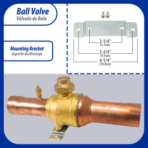 Appli Parts APBV-158 Valvula de Cierre 1-5/8 pulg tipo Bola de conexion soldable con puerto de servicio SAE de 1/4 de pulg presion maxima de trabajo 610 psi temperaturas de -30 C a 120 C longitud total 288 mm Appli Parts APBV-158 Valvula de Cierre 1-5/8 pulg tipo Bola de conexion soldable con puerto de servicio SAE de 1/4 de pulg presion maxima de trabajo 610 psi temperaturas de -30 C a 120 C longitud total 288 mm