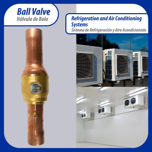 Appli Parts APBV-158 Valvula de Cierre 1-5/8 pulg tipo Bola de conexion soldable con puerto de servicio SAE de 1/4 de pulg presion maxima de trabajo 610 psi temperaturas de -30 C a 120 C longitud total 288 mm Appli Parts APBV-158 Valvula de Cierre 1-5/8 pulg tipo Bola de conexion soldable con puerto de servicio SAE de 1/4 de pulg presion maxima de trabajo 610 psi temperaturas de -30 C a 120 C longitud total 288 mm