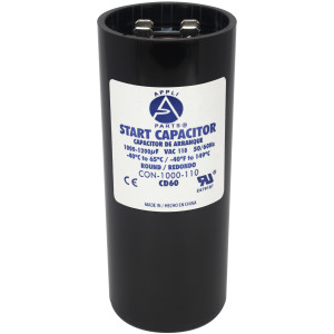 Appli Parts Condensador Capacitor Arranque 1000-1200 Mfd (microfaradios) uF 110-125 VAC remplazo universal para motores electricos de distintas aplicaciones 4.6cm Diametro 11cm Alto CON-1000-110
 Appli Parts Condensador Capacitor Arranque 1000-1200 Mfd (microfaradios) uF 110-125 VAC remplazo universal para motores electricos de distintas aplicaciones 4.6cm Diametro 11cm Alto CON-1000-110