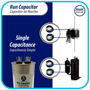 Appli Parts Condensador Capacitor de Marcha 55 Mfd uF (microfaradios) 370VAC CBB65 Universal Aire acondicionado y otras aplicaciones Redondo UL E476928 12cm Alto 5.1cm Ancho CON-55-370-R Appli Parts Condensador Capacitor de Marcha 55 Mfd uF (microfaradios) 370VAC CBB65 Universal Aire acondicionado y otras aplicaciones Redondo UL E476928 12cm Alto 5.1cm Ancho CON-55-370-R