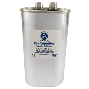 Appli Parts Condensador Capacitor de Marcha 70 Mfd uF (microfaradios) 370VAC CBB65 Universal Aire acondicionado y otras aplicaciones Ovalado UL E476928 cm Alto cm Ancho CON-70-370