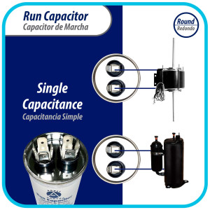 Appli Parts Condensador Capacitor de Marcha 12.5 Mfd uF (microfaradios) 370VAC CBB65 Universal Aire acondicionado y otras aplicaciones Redondo UL E476928 7.6cm Alto 4.1cm Ancho CON-112.5-370-R Appli Parts Condensador Capacitor de Marcha 12.5 Mfd uF (microfaradios) 370VAC CBB65 Universal Aire acondicionado y otras aplicaciones Redondo UL E476928 7.6cm Alto 4.1cm Ancho CON-112.5-370-R