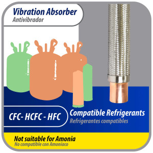 Appli Parts APVE-258 Antivibrador 2-5/8 pulg Soldable Eliminador de Vibracion 61cm Largo 300psi presion maxima de trabajo y 3.265psi presion de rotura Appli Parts APVE-258 Antivibrador 2-5/8 pulg Soldable Eliminador de Vibracion 61cm Largo 300psi presion maxima de trabajo y 3.265psi presion de rotura