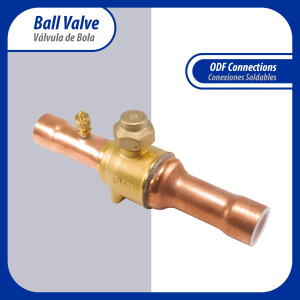 Appli Parts APBV-138 Valvula de Cierre 1-3/8 pulg tipo Bola de conexion soldable con puerto de servicio SAE de 1/4 de pulg presion maxima de trabajo 610 psi temperaturas de -30 C a 120 C longitud total 256 mm Appli Parts APBV-138 Valvula de Cierre 1-3/8 pulg tipo Bola de conexion soldable con puerto de servicio SAE de 1/4 de pulg presion maxima de trabajo 610 psi temperaturas de -30 C a 120 C longitud total 256 mm