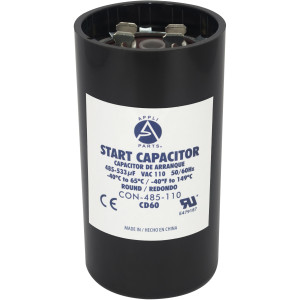 Appli Parts Condensador Capacitor Arranque 485-533 Mfd (microfaradios) uF 110-125 VAC remplazo universal para motores electricos de distintas aplicaciones 4.6cm Diametro 8.6cm Alto CON-485-110
 Appli Parts Condensador Capacitor Arranque 485-533 Mfd (microfaradios) uF 110-125 VAC remplazo universal para motores electricos de distintas aplicaciones 4.6cm Diametro 8.6cm Alto CON-485-110