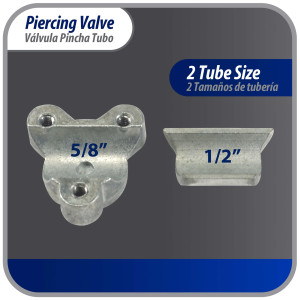 Appli Parts APT-PV310 Valvula perforadora 1/2, 5/8 pulg tipo bala con adaptadores y sello para sistemas de refrigeracion con puerto de servicio SAE de 1/4 pulg Appli Parts APT-PV310 Valvula perforadora 1/2, 5/8 pulg tipo bala con adaptadores y sello para sistemas de refrigeracion con puerto de servicio SAE de 1/4 pulg