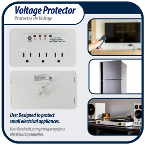 Appli Parts APVP-11EE3-2 Protector 120 V, 50/60 Hz, 12 A, 140 joules para Equipos Electronicos como Televisores, VHS, DVD, Blu Ray y Otros, protege sobrevoltaje y bajo voltaje Appli Parts APVP-11EE3-2 Protector 120 V, 50/60 Hz, 12 A, 140 joules para Equipos Electronicos como Televisores, VHS, DVD, Blu Ray y Otros, protege sobrevoltaje y bajo voltaje