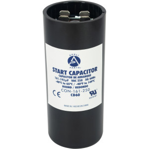 Appli Parts Condensador Capacitor Arranque 161-193 Mfd (microfaradios) uF 250 VAC remplazo universal para motores electricos de distintas aplicaciones 3.7cm Diametro 8.6cm Alto CON-161-250
 Appli Parts Condensador Capacitor Arranque 161-193 Mfd (microfaradios) uF 250 VAC remplazo universal para motores electricos de distintas aplicaciones 3.7cm Diametro 8.6cm Alto CON-161-250