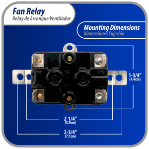 Appli Parts APFR-290 Rele de ventilador 90-290, de conmutacion de servicio pesado Bobina de 24 V, CA, SPST, Normalmente Abierto, Soporte de posicion de ajuste multiple aplicacion universal Appli Parts APFR-290 Rele de ventilador 90-290, de conmutacion de servicio pesado Bobina de 24 V, CA, SPST, Normalmente Abierto, Soporte de posicion de ajuste multiple aplicacion universal