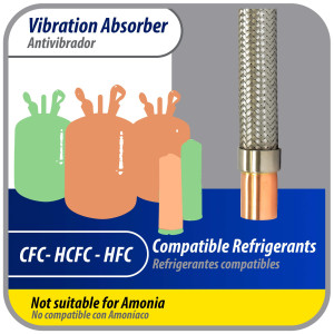 Appli Parts APVE-118 Antivibrador 1-1/8 pulg Soldable Eliminador de Vibracion 33cm Largo 450psi presion maxima de trabajo y 3.265psi presion de rotura Appli Parts APVE-118 Antivibrador 1-1/8 pulg Soldable Eliminador de Vibracion 33cm Largo 450psi presion maxima de trabajo y 3.265psi presion de rotura