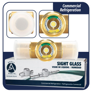 Appli Parts APSG-58A Visor de Liquido 5/8 pulg Flare e Indicador de Humedad con conexiones Rosca con cuerpo solido para Sistemas de Refrigeracion y Aire Acondicionado compatible con refrigerantes CFC, HCFC, HFC Appli Parts APSG-58A Visor de Liquido 5/8 pulg Flare e Indicador de Humedad con conexiones Rosca con cuerpo solido para Sistemas de Refrigeracion y Aire Acondicionado compatible con refrigerantes CFC, HCFC, HFC