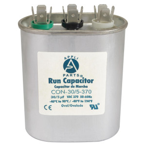 Appli Parts Condensador Capacitor de Marcha 30+5 Mfd uF (microfaradios) 370VAC CBB65 Universal Aire acondicionado y otras aplicaciones Ovalado UL E476928 CON-30/5-370 Appli Parts Condensador Capacitor de Marcha 30+5 Mfd uF (microfaradios) 370VAC CBB65 Universal Aire acondicionado y otras aplicaciones Ovalado UL E476928 CON-30/5-370