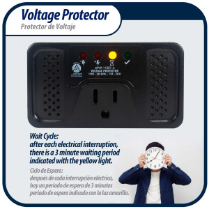 Appli Parts APVP-11EE1-4 Protector de Voltaje 120 V, 50/60 Hz, 12 A, 303 joules, para Refrigerador con Tarjeta Digital, actua como supresor de picos, funciona con todas las marcas de electrodomesticos Appli Parts APVP-11EE1-4 Protector de Voltaje 120 V, 50/60 Hz, 12 A, 303 joules, para Refrigerador con Tarjeta Digital, actua como supresor de picos, funciona con todas las marcas de electrodomesticos