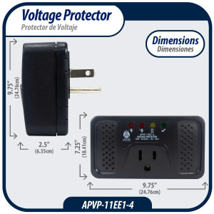 Appli Parts APVP-11EE1-4 Protector de Voltaje 120 V, 50/60 Hz, 12 A, 303 joules, para Refrigerador con Tarjeta Digital, actua como supresor de picos, funciona con todas las marcas de electrodomesticos Appli Parts APVP-11EE1-4 Protector de Voltaje 120 V, 50/60 Hz, 12 A, 303 joules, para Refrigerador con Tarjeta Digital, actua como supresor de picos, funciona con todas las marcas de electrodomesticos