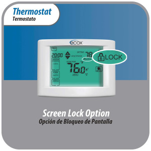 Termostato Ecox Digital pantalla tactil 12.5cm, Programable 7+0, 1 Etapa, Touch Screen 24v Termostato Ecox Digital pantalla tactil 12.5cm, Programable 7+0, 1 Etapa, Touch Screen 24v