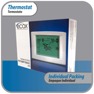 Termostato Ecox Digital pantalla tactil 12.5cm, Programable 7+0, 1 Etapa, Touch Screen 24v Termostato Ecox Digital pantalla tactil 12.5cm, Programable 7+0, 1 Etapa, Touch Screen 24v