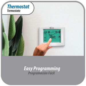 Termostato Ecox Digital pantalla tactil 12.5cm, Programable 7+0, 1 Etapa, Touch Screen 24v Termostato Ecox Digital pantalla tactil 12.5cm, Programable 7+0, 1 Etapa, Touch Screen 24v