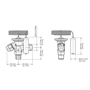 Danfoss 068Z3206 1/4 - 5.5TR Cuerpo de Valvula de Expansion, T 2, R22,R407C, 3/8x1/2 pulg, Flare Roscable, Ecualizacion Interna, Single-flow, -40 a 10 C, Capacidad determinada Segun Orficio, Producto Identico 0608Z3466 Danfoss 068Z3206 1/4 - 5.5TR Cuerpo de Valvula de Expansion, T 2, R22,R407C, 3/8x1/2 pulg, Flare Roscable, Ecualizacion Interna, Single-flow, -40 a 10 C, Capacidad determinada Segun Orficio, Producto Identico 0608Z3466