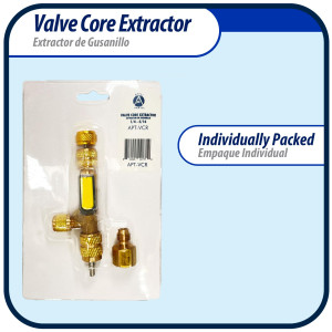 Appli Parts APT-VCR Extractor Valvula de Gusanillo Servicio con llave de paso, herramienta para sistemas de refrigeracion y Aire Acondicionado