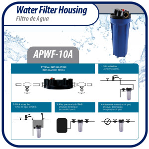 Appli Parts APWF-10A Filtro de Agua de 10 pulg color Azul con Conector Hembra de 3/4 pulg de Bronce (No incluye el elemento filtrante) Appli Parts APWF-10A Filtro de Agua de 10 pulg color Azul con Conector Hembra de 3/4 pulg de Bronce (No incluye el elemento filtrante)