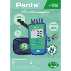 Full Gauge Penta Termometro Digital con 5 Sensores Remplaza Penta III Full Gauge Penta Termometro Digital con 5 Sensores Remplaza Penta III