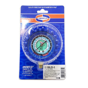 Uniweld G30LD-1 Esfera de Manometro Baja Azul R12/R22r/R134a Fahrenheit psi/Kg x m2 Uniweld G30LD-1 Esfera de Manometro Baja Azul R12/R22r/R134a Fahrenheit psi/Kg x m2