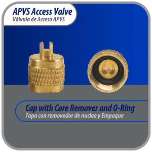 Appli Parts Valvula de acceso de 1/4 SAE x 1/8 pulg OD x con vastago de cobre de 5cm de largo con nucleo y tapa de laton con removedor de nucleo y empacadura APVS-14182 Appli Parts Valvula de acceso de 1/4 SAE x 1/8 pulg OD x con vastago de cobre de 5cm de largo con nucleo y tapa de laton con removedor de nucleo y empacadura APVS-14182
