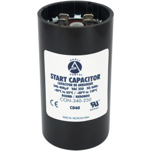 Appli Parts Condensador Capacitor Arranque 340-408 Mfd (microfaradios) uF 250 VAC remplazo universal para motores electricos de distintas aplicaciones 4.6cm Diametro 8.6cm Alto CON-340-250
 Appli Parts Condensador Capacitor Arranque 340-408 Mfd (microfaradios) uF 250 VAC remplazo universal para motores electricos de distintas aplicaciones 4.6cm Diametro 8.6cm Alto CON-340-250