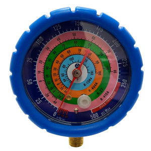 Appli Parts APMG-GA3L Esfera de Baja R134,R22,R404,R410 1/4 pulg SAE, Escala Presion psi, Escala Temperatura Fahrenheit Appli Parts APMG-GA3L Esfera de Baja R134,R22,R404,R410 1/4 pulg SAE, Escala Presion psi, Escala Temperatura Fahrenheit