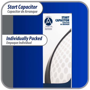 Appli Parts CON-130-330 Capacitor de Arranque 130-156 MFD (microfaradios) uF, 330 VAC. Universal para Motores Electricos, condensador de arranque de 3.7 cm de Diametro, 8.6 cm de Alto