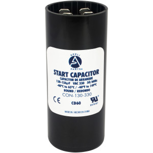 Appli Parts Condensador Capacitor Arranque 130-156 Mfd (microfaradios) uF 330 VAC remplazo universal para motores electricos de distintas aplicaciones 3.7cm Diametro 8.6cm Alto CON-130-330
 Appli Parts Condensador Capacitor Arranque 130-156 Mfd (microfaradios) uF 330 VAC remplazo universal para motores electricos de distintas aplicaciones 3.7cm Diametro 8.6cm Alto CON-130-330