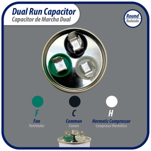 Appli Parts Condensador Capacitor de Marcha 25+5 Mfd uF (microfaradios) 370VAC CBB65 Universal Aire acondicionado y otras aplicaciones Redondo UL E476928 5cm Ancho 9cm Alto CON-25/5-370 Appli Parts Condensador Capacitor de Marcha 25+5 Mfd uF (microfaradios) 370VAC CBB65 Universal Aire acondicionado y otras aplicaciones Redondo UL E476928 5cm Ancho 9cm Alto CON-25/5-370