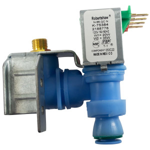 Whirlpool 4318046 Valvula de Entrada de Agua para Refrigerador, Repuesto Original OEM, Incluye Kit de Conversion de Conexion Rapida a Conectores Roscables