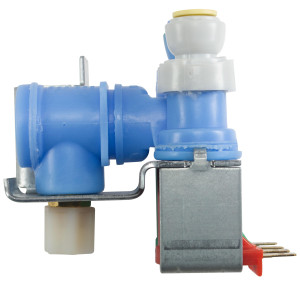 Whirlpool 4318046 Valvula de Entrada de Agua para Refrigerador, Repuesto Original OEM, Incluye Kit de Conversion de Conexion Rapida a Conectores Roscables