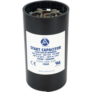 Appli Parts Condensador Capacitor Arranque 300-360 Mfd (microfaradios) uF 250 VAC remplazo universal para motores electricos de distintas aplicaciones 4.6cm Diametro 8.6cm Alto CON-300-250
 Appli Parts Condensador Capacitor Arranque 300-360 Mfd (microfaradios) uF 250 VAC remplazo universal para motores electricos de distintas aplicaciones 4.6cm Diametro 8.6cm Alto CON-300-250