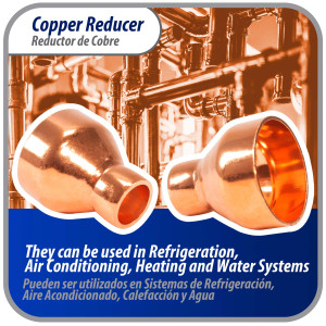 Appli Parts AP-R138058 Reductor de Cobre de 1-3/8x5/8 pulg Conexiones CxC soldadas para aplicaciones de refrigeracion, aire acondicionado y plomeria Tuberia de cobre ACR y Tipo L Appli Parts AP-R138058 Reductor de Cobre de 1-3/8x5/8 pulg Conexiones CxC soldadas para aplicaciones de refrigeracion, aire acondicionado y plomeria Tuberia de cobre ACR y Tipo L