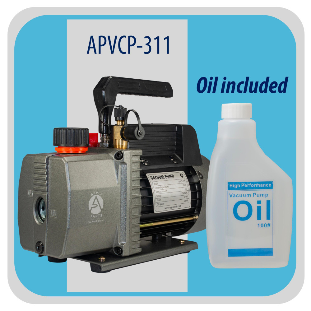 Bomba de vacío Appli Parts APVCP-311 para HVAC: Elimina la humedad y el aire  de sistemas domésticos y automotrices