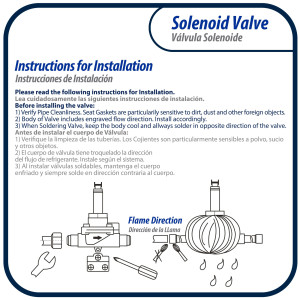 Appli Parts APSOV-38CS Cuerpo Valvula Solenoide Cuerpo 3/8 pulg ODF Soldable, normalmente cerrada NC, Bobina no incluida para refrigerante tipo CFC, HCFC y HFC