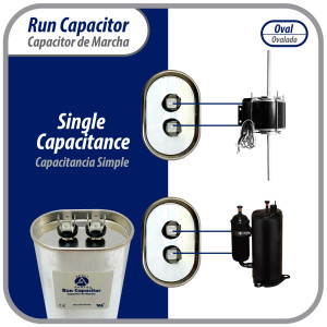 Appli Parts Condensador Capacitor de Marcha 20 Mfd uF (microfaradios) 370VAC CBB65 Universal Aire acondicionado y otras aplicaciones Ovalado UL E476928 CON-20-370 Appli Parts Condensador Capacitor de Marcha 20 Mfd uF (microfaradios) 370VAC CBB65 Universal Aire acondicionado y otras aplicaciones Ovalado UL E476928 CON-20-370