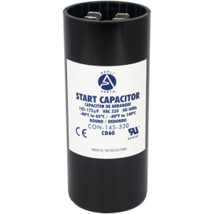 Appli Parts Condensador Capacitor Arranque 145-175 Mfd (microfaradios) uF 330 VAC remplazo universal para motores electricos de distintas aplicaciones 3.7cm Diametro 8.6cm Alto CON-145-330
 Appli Parts Condensador Capacitor Arranque 145-175 Mfd (microfaradios) uF 330 VAC remplazo universal para motores electricos de distintas aplicaciones 3.7cm Diametro 8.6cm Alto CON-145-330