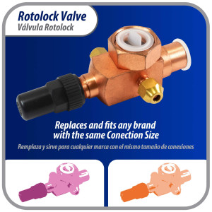 Appli Parts APRV-VA04 Valvula Rotolock V04 1-1/4 pulg x 3/4 pulg Soldable con puertos de acceso de 1/4 pulg Universal para sistemas de refrigeracion y aire acondicionado Appli Parts APRV-VA04 Valvula Rotolock V04 1-1/4 pulg x 3/4 pulg Soldable con puertos de acceso de 1/4 pulg Universal para sistemas de refrigeracion y aire acondicionado